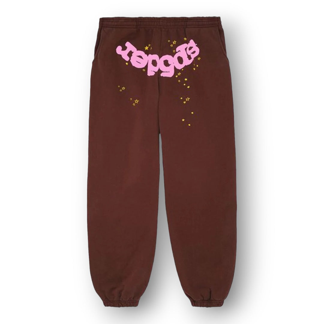 SPDER LOGO JOGGER SWEATPANTS ''BROWN''