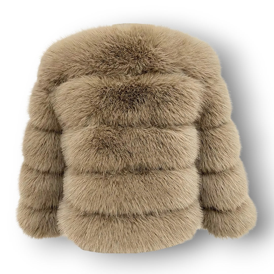 ''BROWN'' SHORT FUR JACKET