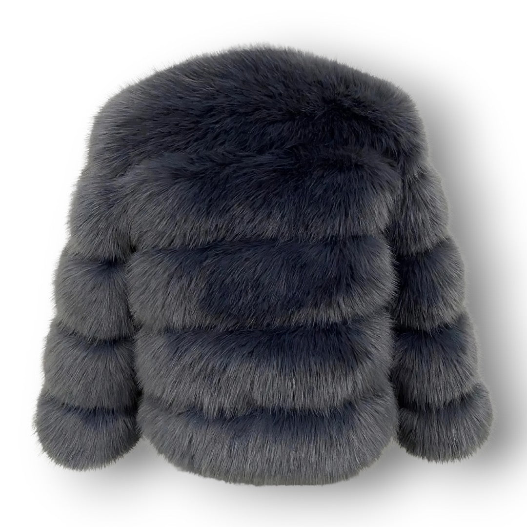 ''BLACK'' SHORT FUR JACKET