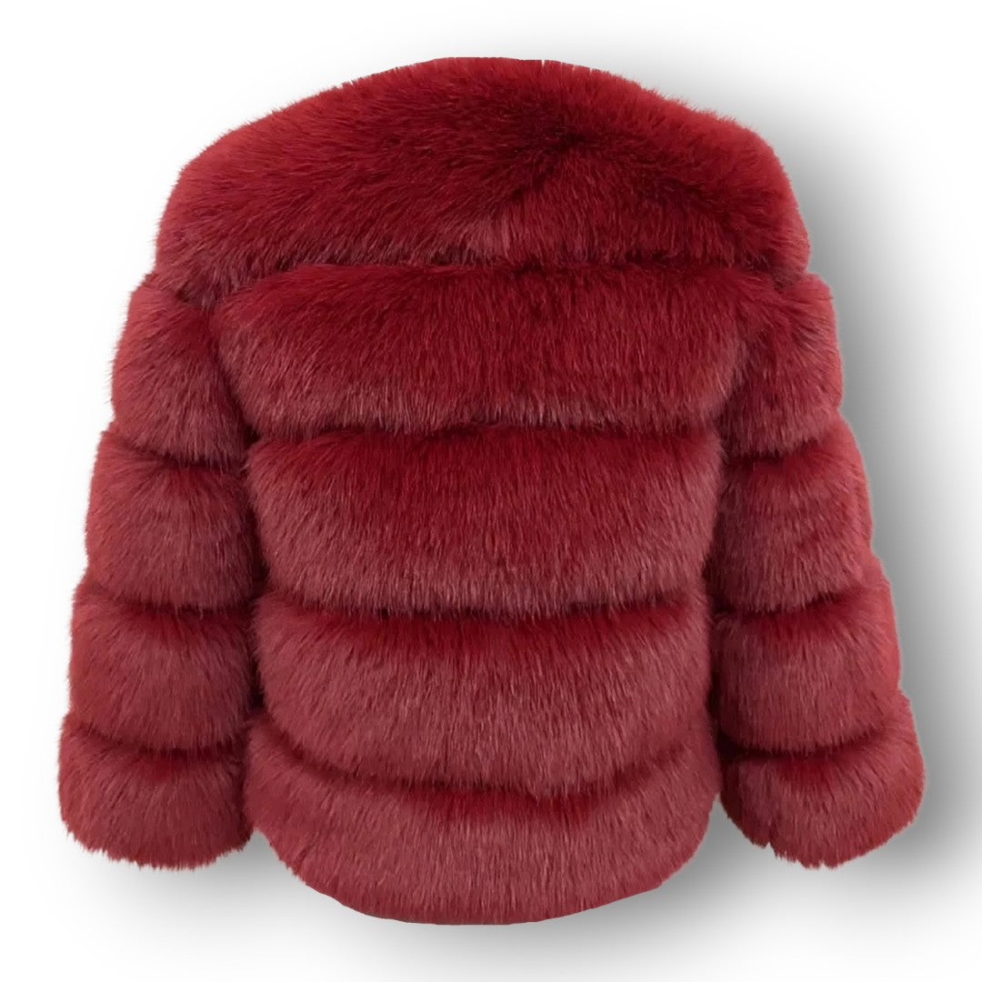 ''RED'' SHORT FUR JACKET