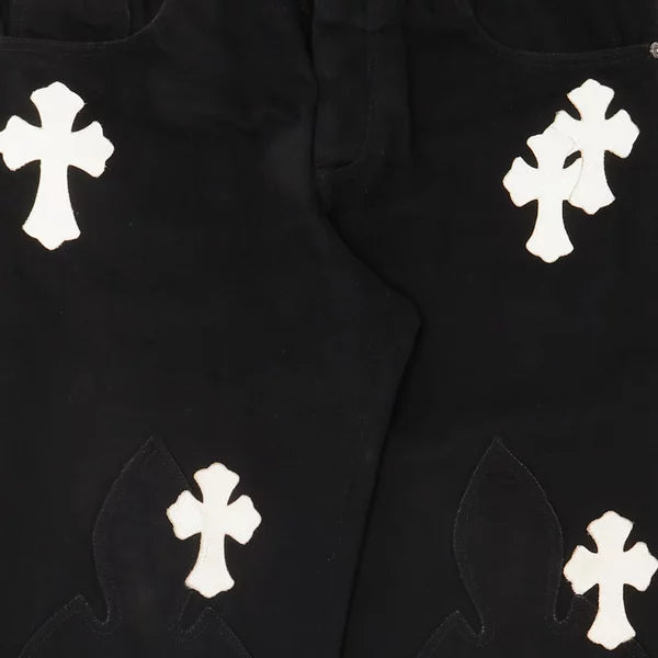 COME HEAT JEANS WITH CROSS ''BLACK''