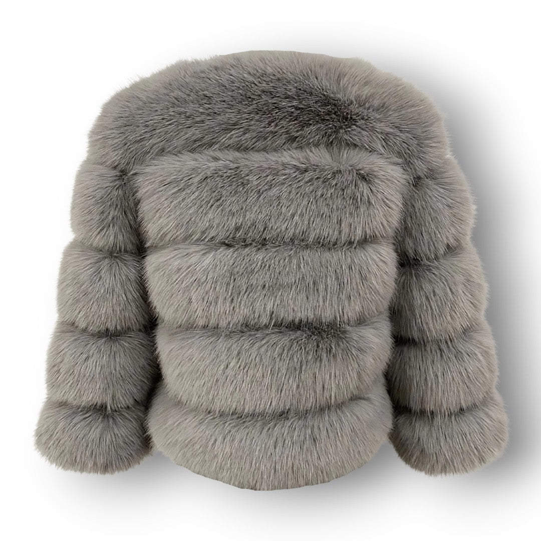 ''DARK GREY'' SHORT FUR JACKETS