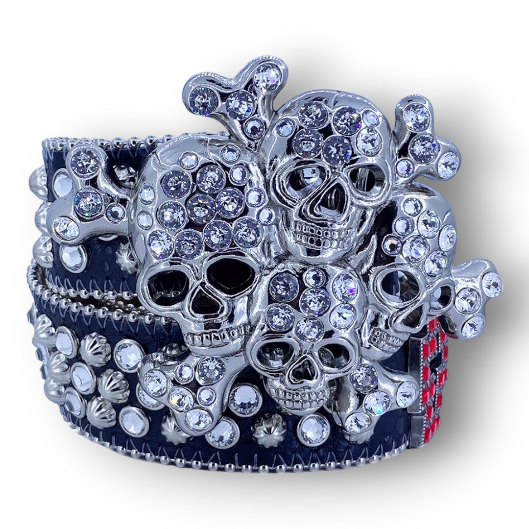 SKULL BELT ''DARK BLUE''