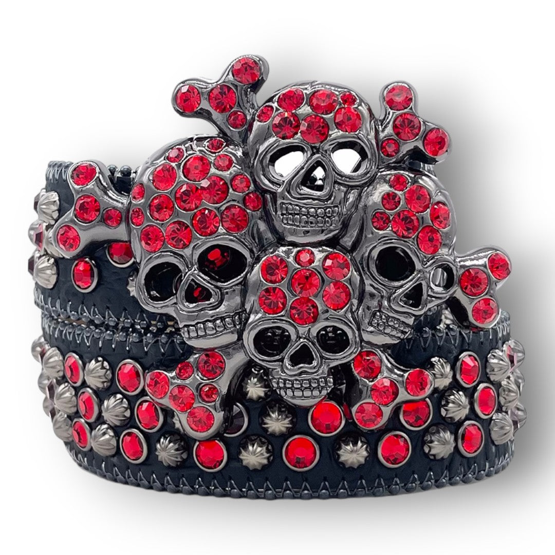 SKULL BELT ''STRAWBERRY'