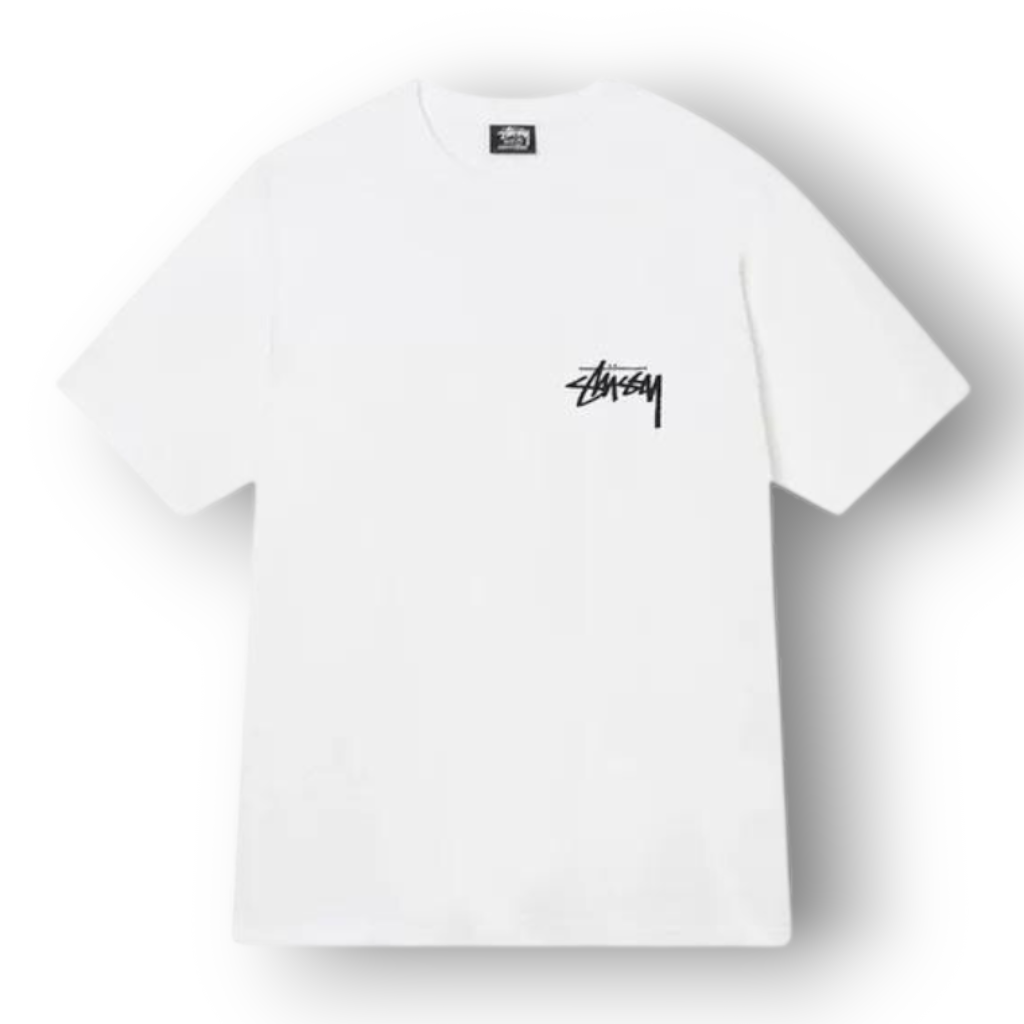 STUSY FUZZY DICE TEE''WHITE''