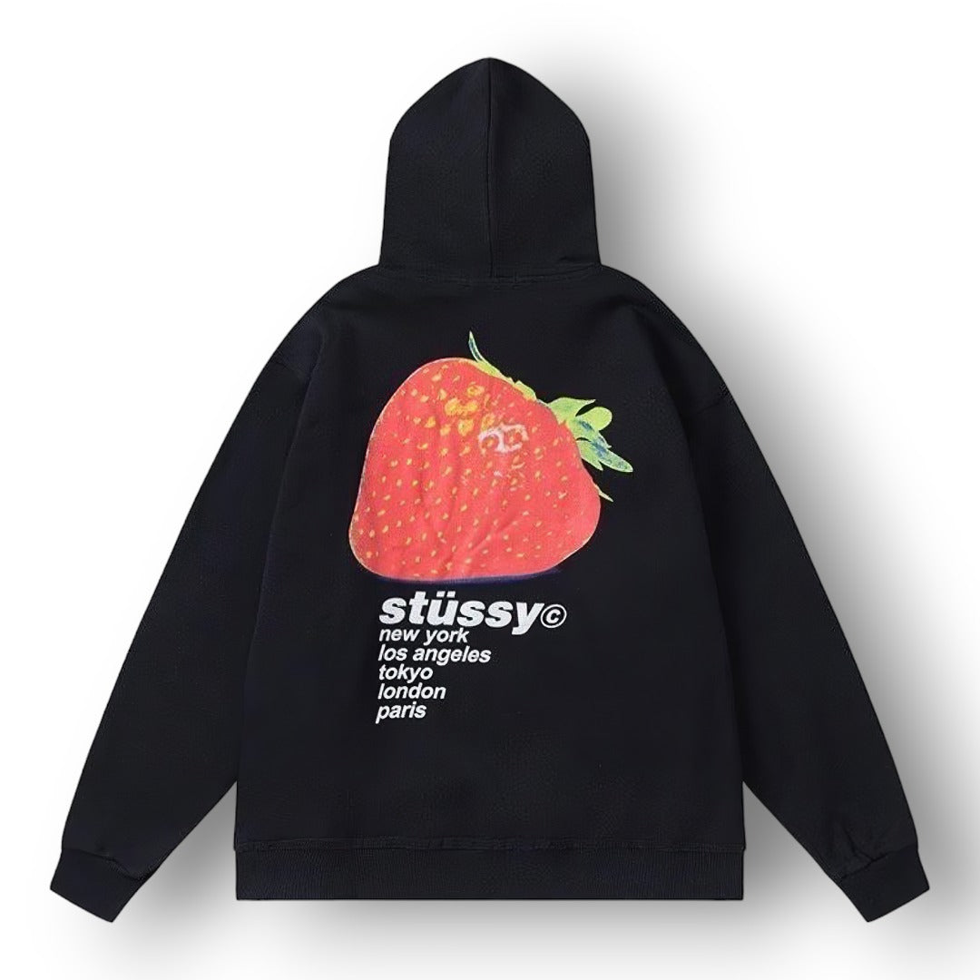 STUSY STRAWBERRY ''BLACK'' HOODIE