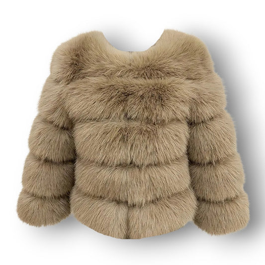 ''BROWN'' SHORT FUR JACKET