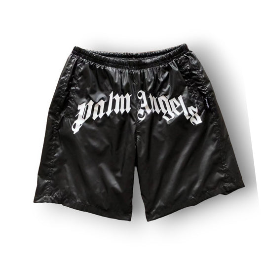 PAM ANGELS ''BLACK LEATHER'' SHORTS