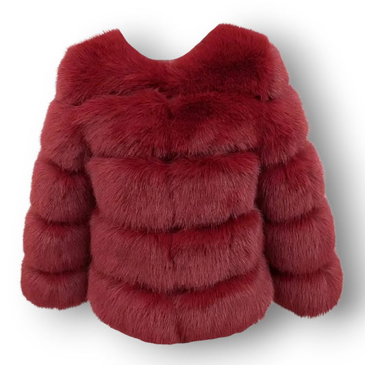 ''RED'' SHORT FUR JACKET