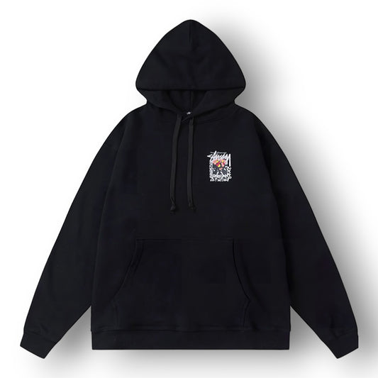 STUSY TRANSPARENT ''BLACK'' HOODIE