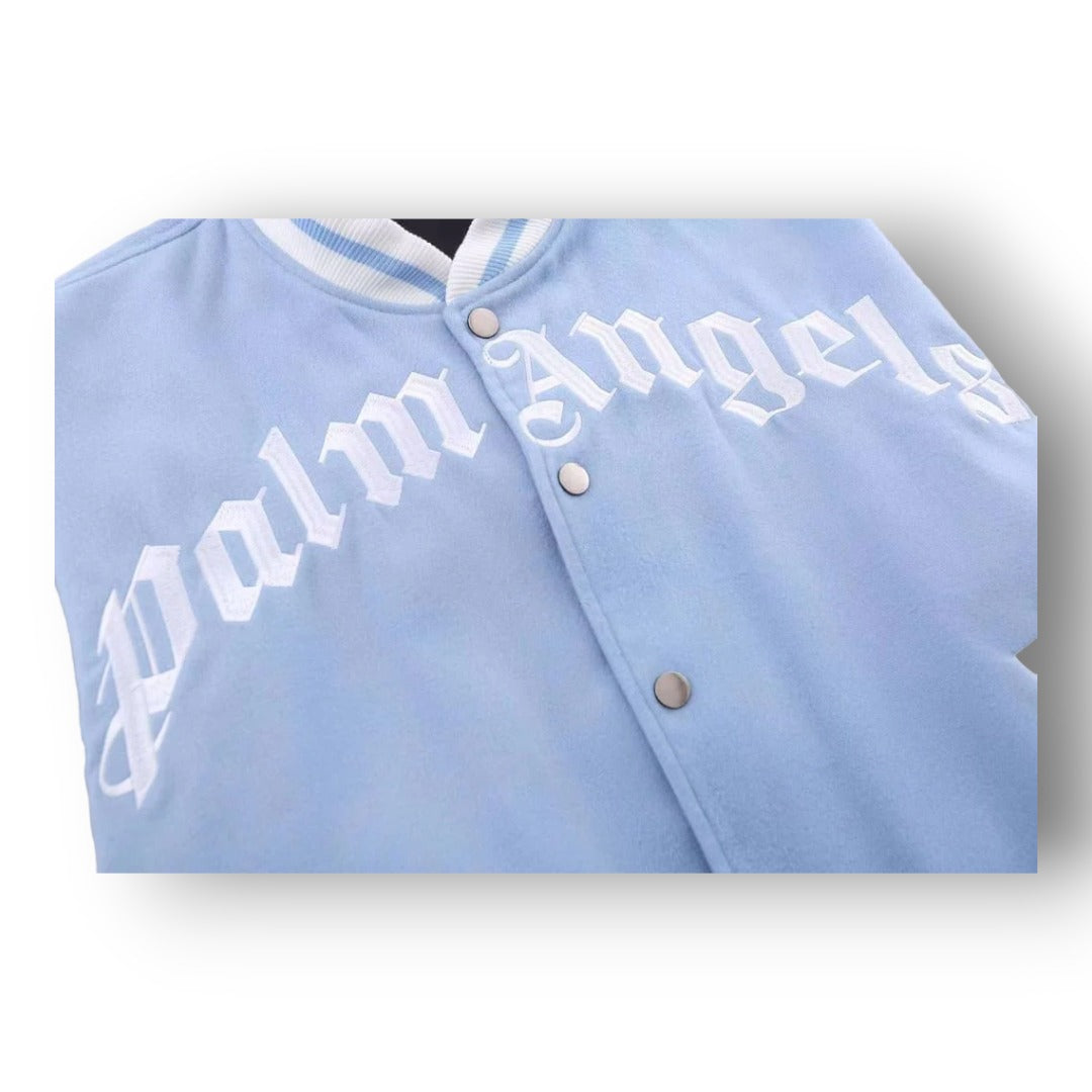 PAM ANGEL VARSITY JACKET ''LIGHT BLUE''