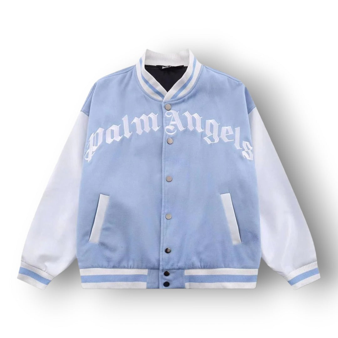 PAM ANGEL VARSITY JACKET ''LIGHT BLUE''