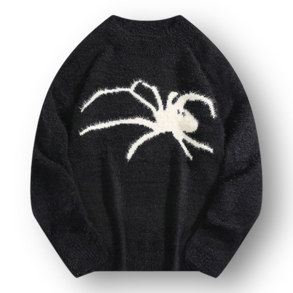 MADRID KNITTED SPIDER SWEATER ''BLACK''