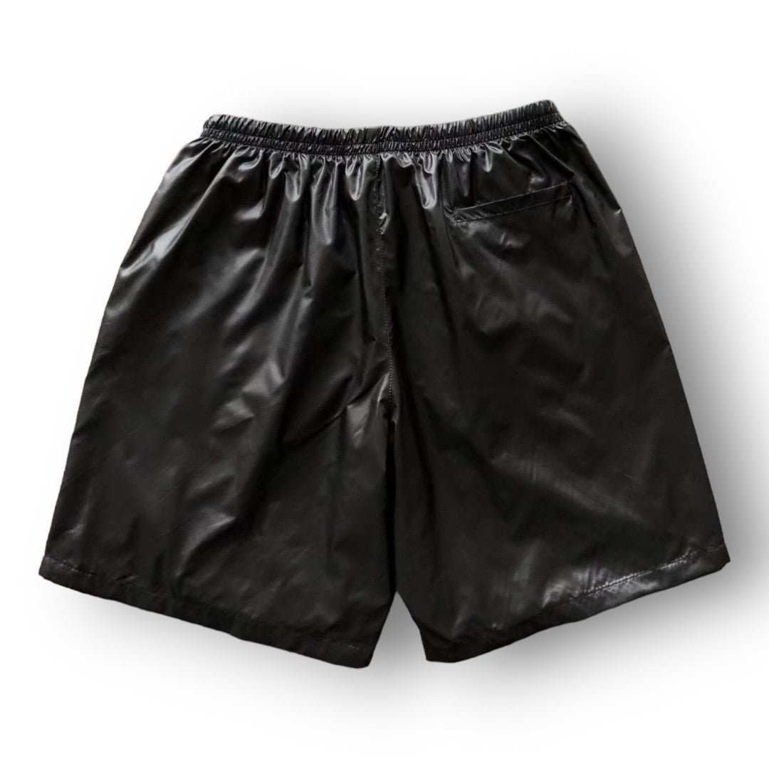 PAM ANGELS ''BLACK LEATHER'' SHORTS