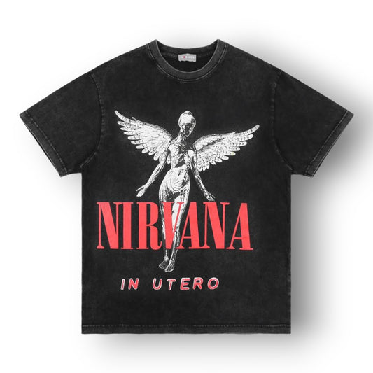 NIRVANA UTERO ''BLACK'' T-SHIRT