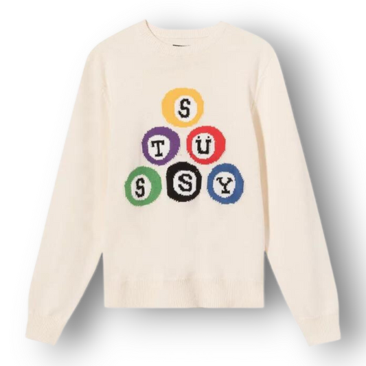 STUSY BILLIARDS SWEATER ''NATURAL''