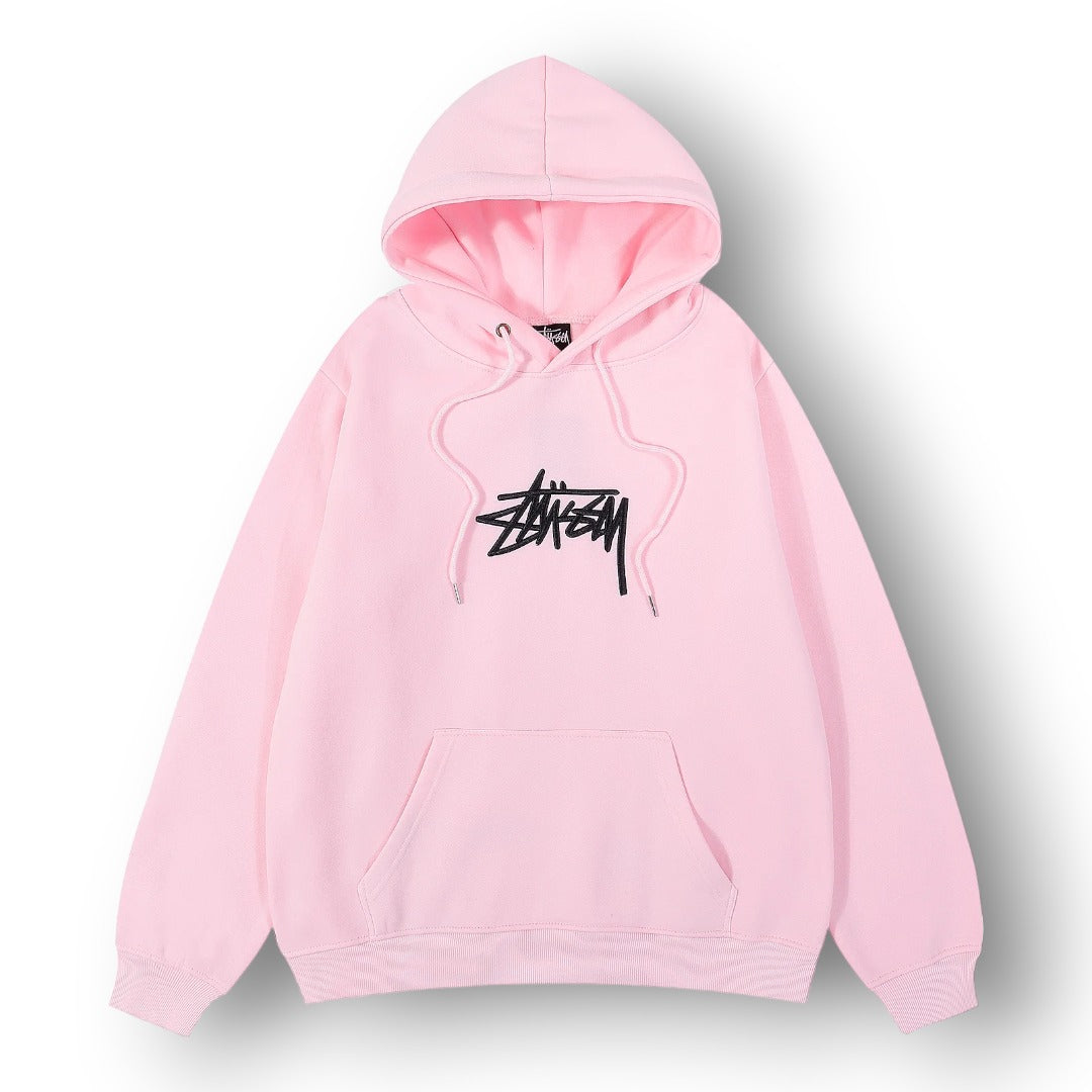 STUSY BASIC LOGO ''PINK'' HOODIE