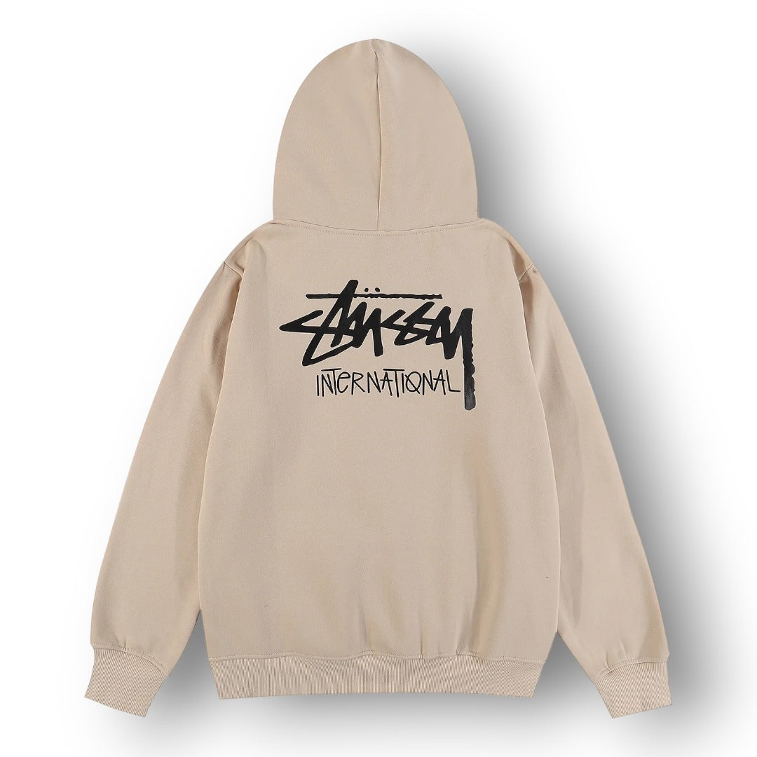 STUSY INTERNATIONAL ''LIGHT BROWN'' HOODIE