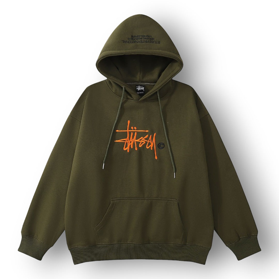 STUSY BASIC LOGO ''KHAKI'' HOODIE