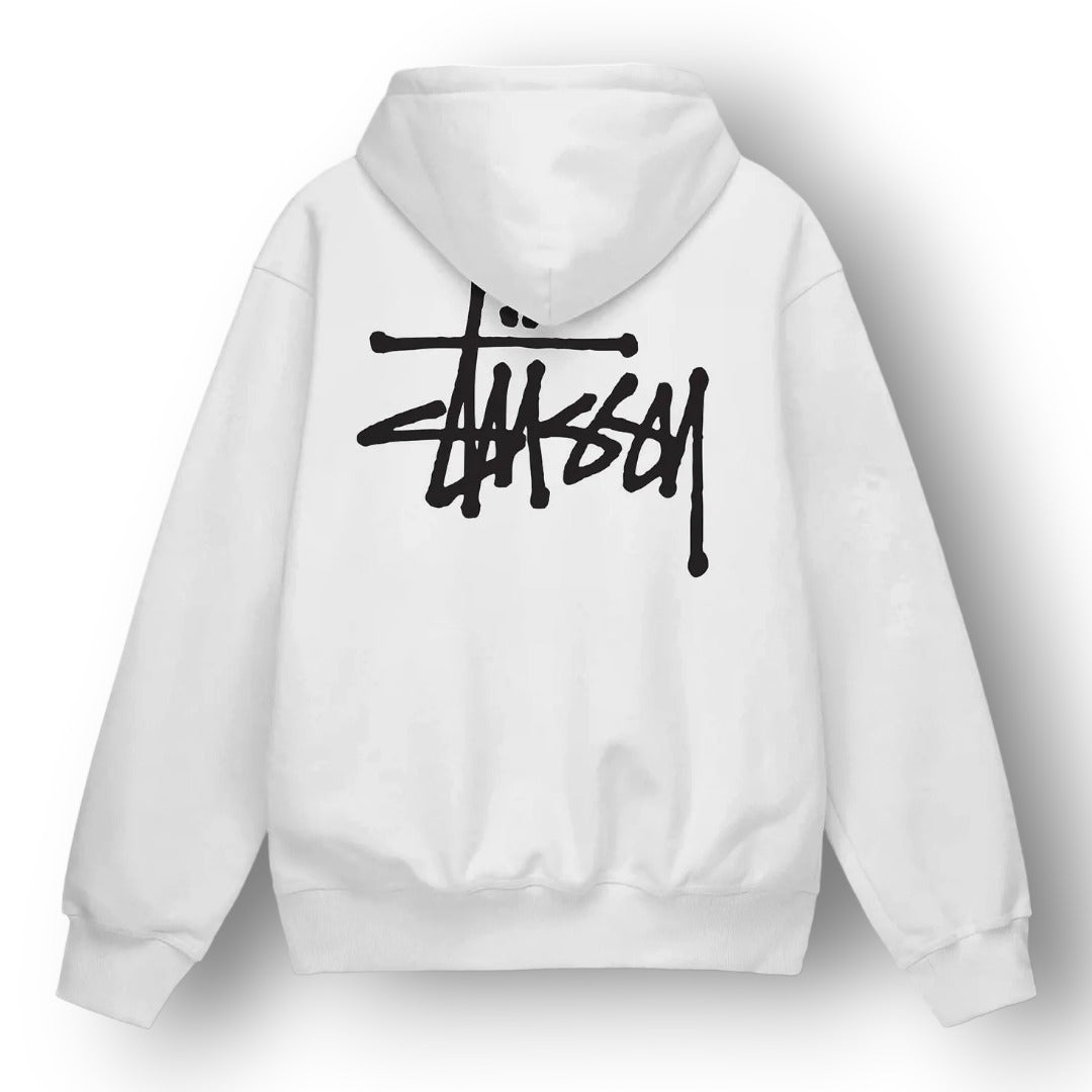 STUSY BASIC LOGO HOODIE ''WHITE'' HOODIE