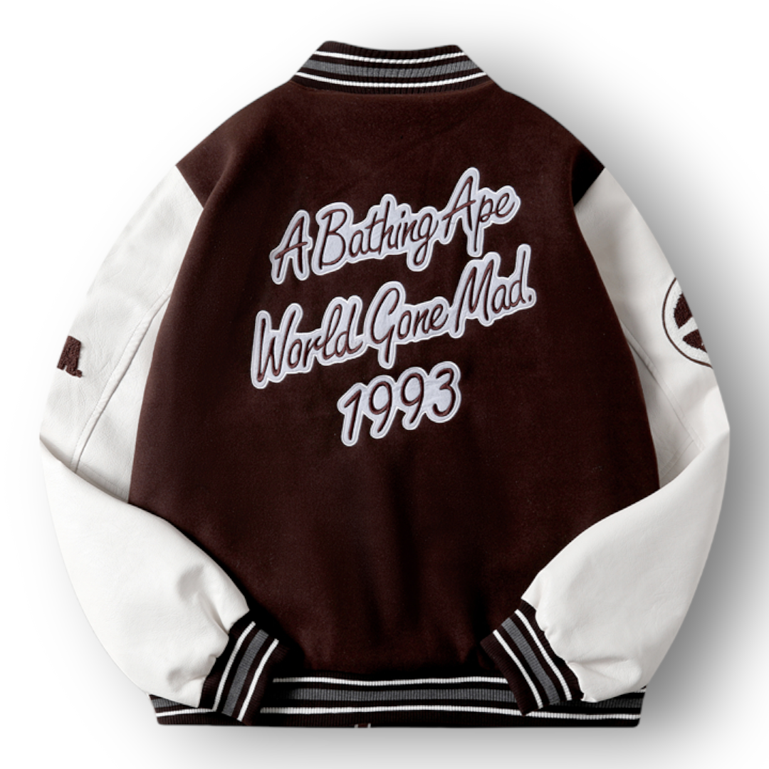 APE VARSITY JACKET ''BROWN''