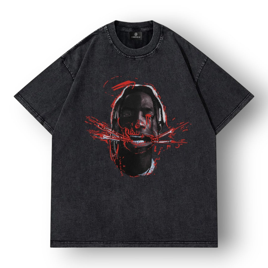 TRAVIS FACE '''BLACK'' HOODIE