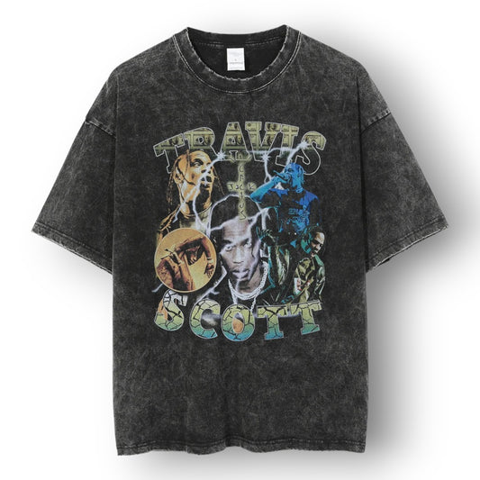 TRAVIS X CACTUS ''BLACK'' T-SHIRT