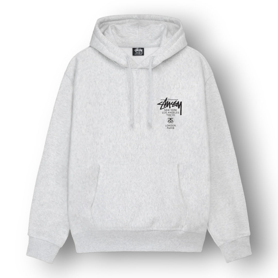 STUSY WORLD TOUR ''GREY'' HOODIE